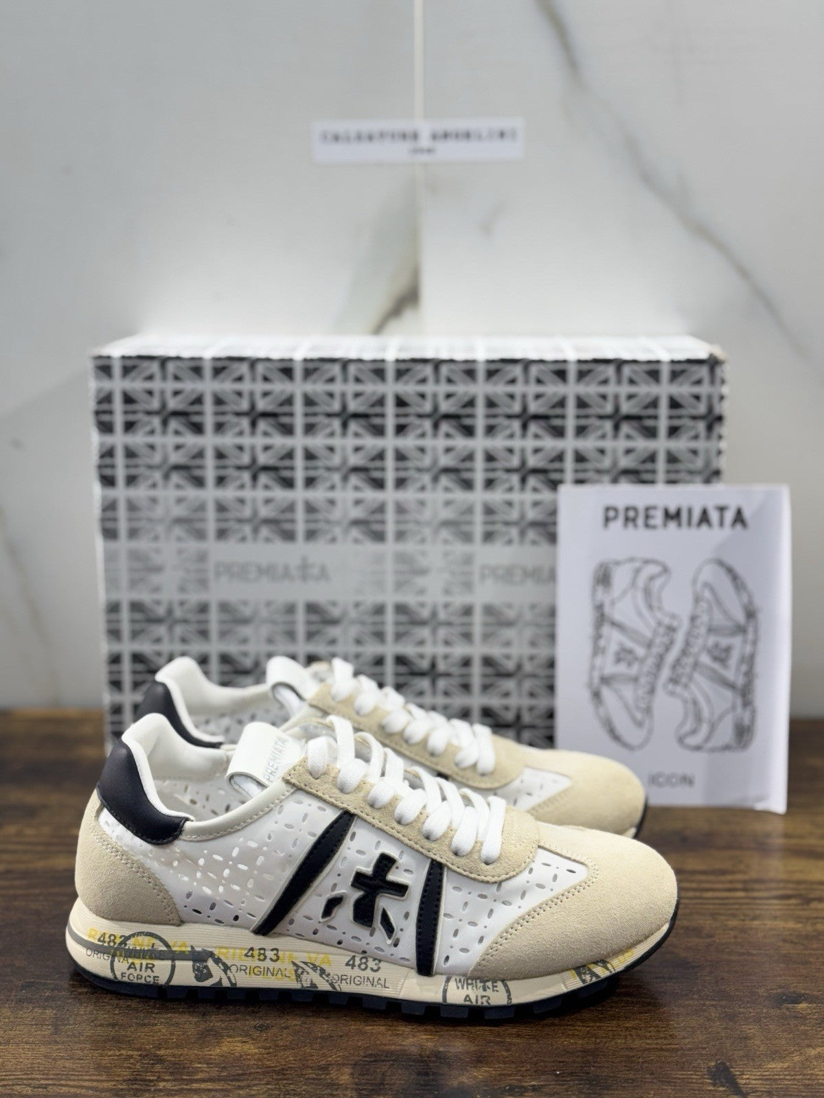Premiata Lucy Sneaker Pelle Beige  Casual Premiata Scarpa Donna 41