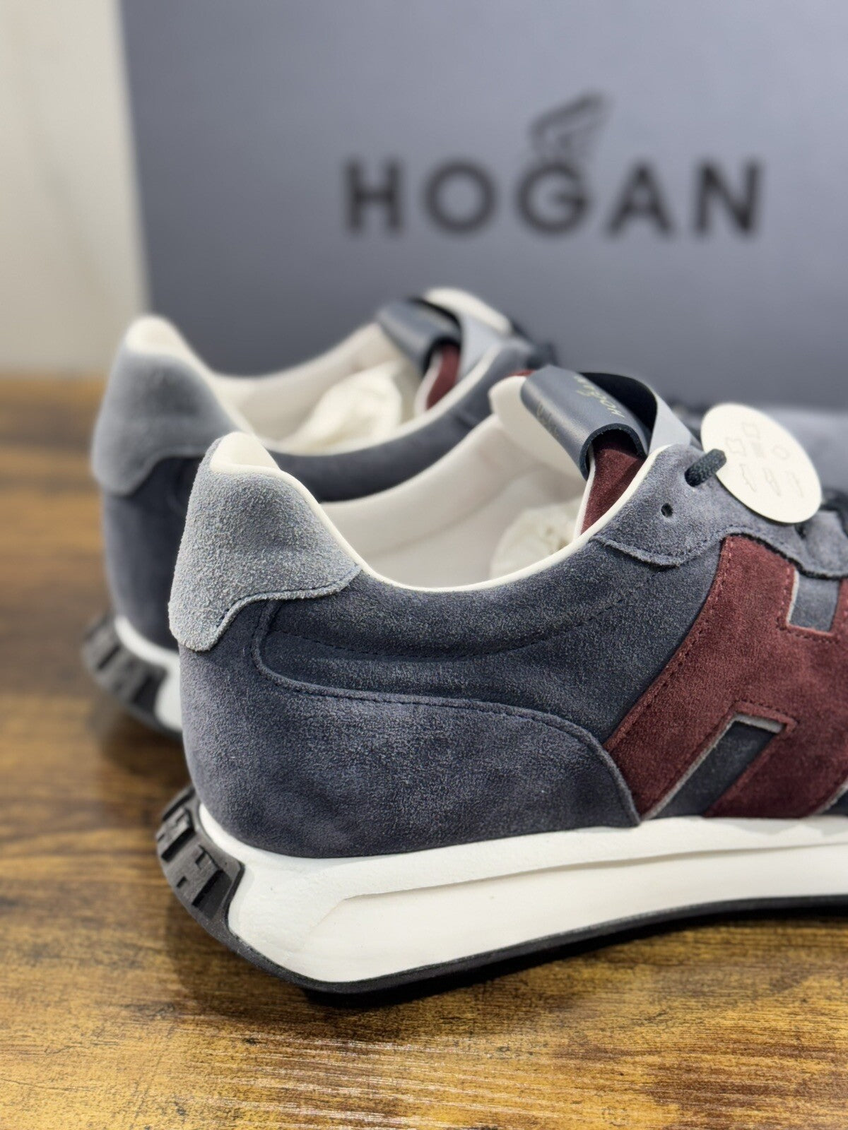 Hogan H601 uomo sneaker Pelle Blu  memory foam Luxury Hogan Men Shoes 39.5