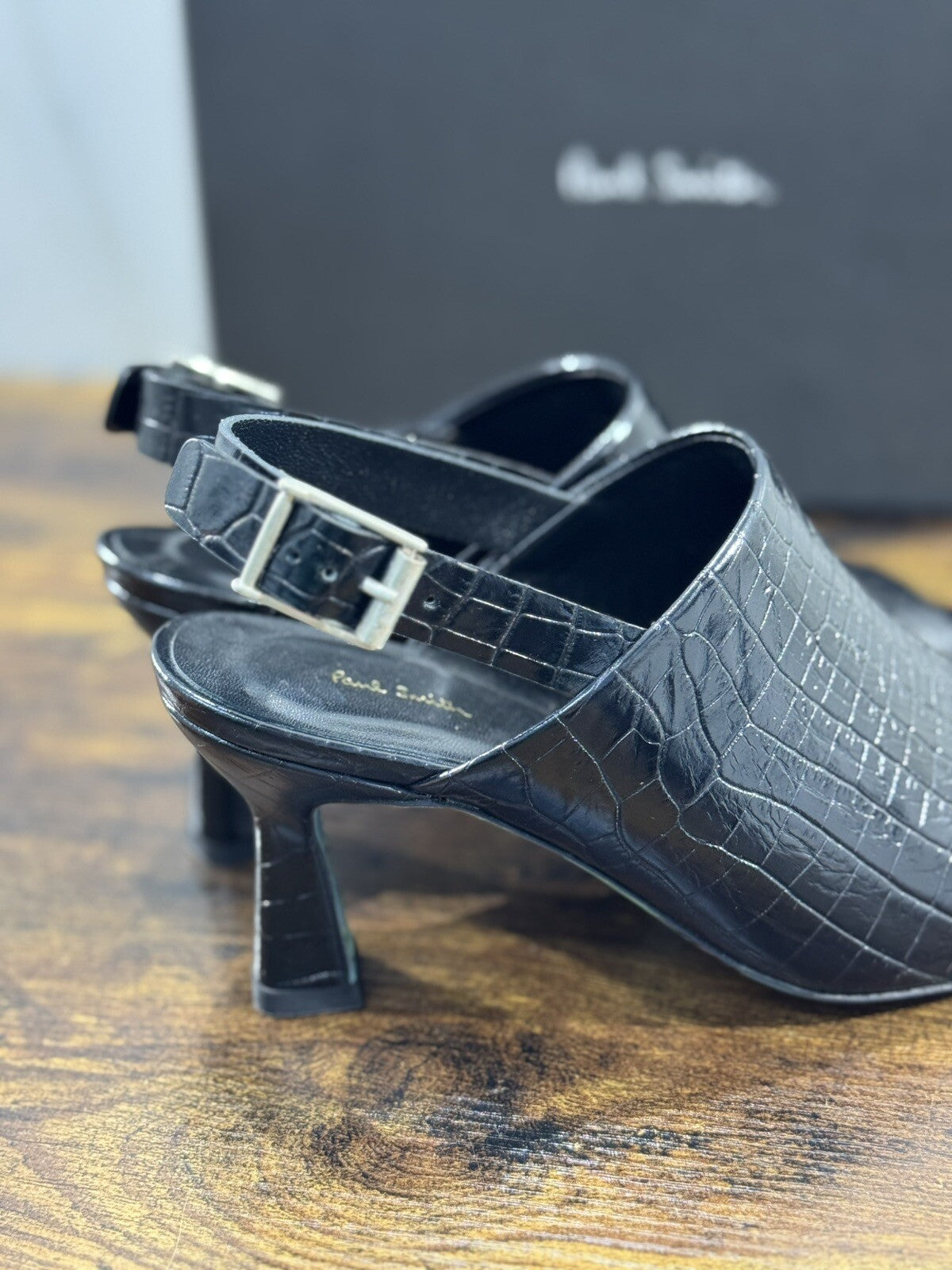 Paul Smith Sandalo Donna Esther Pelle Nero    Casual Luxury Woman Shoes 36