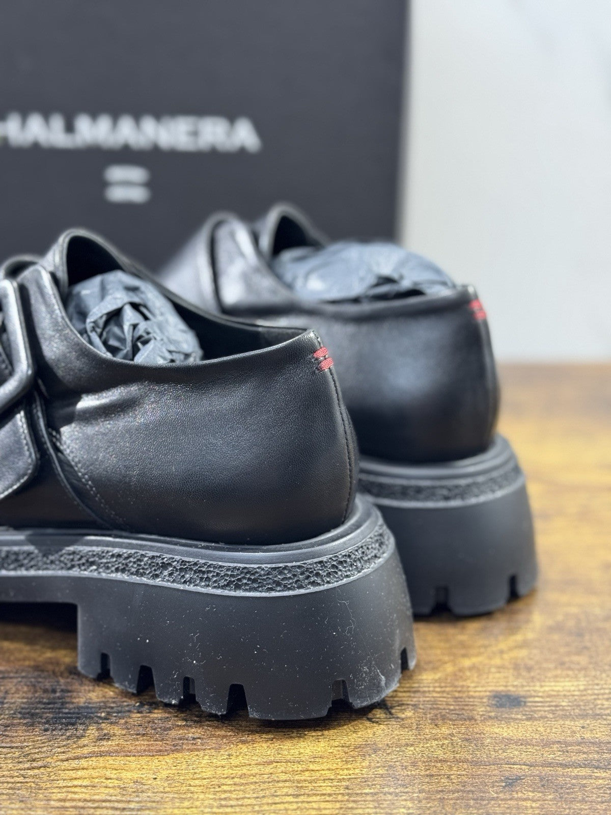 HALMANERA Mocassino  Donna Nero    Pelle    Con Tacco Casual Handmade 41