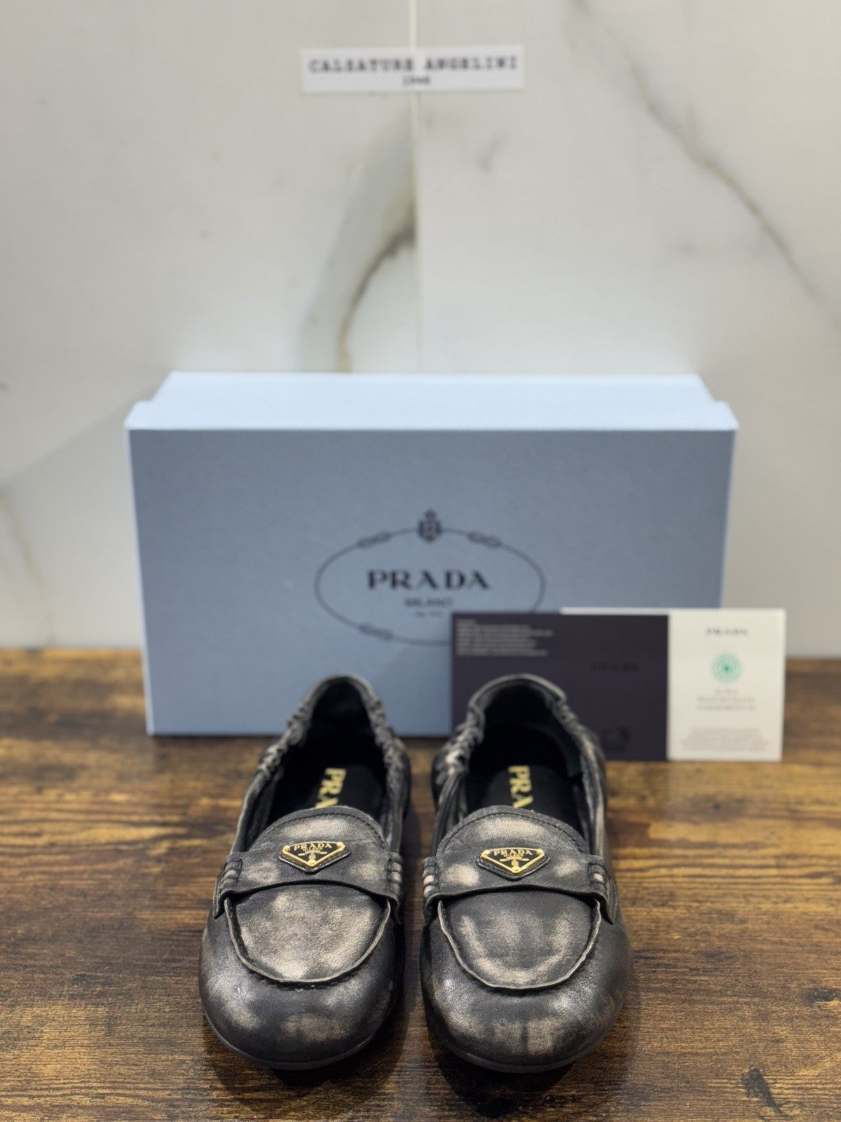 Prada Mocassini  In Nappa Nera Vintage  Icon Prada Donna 37