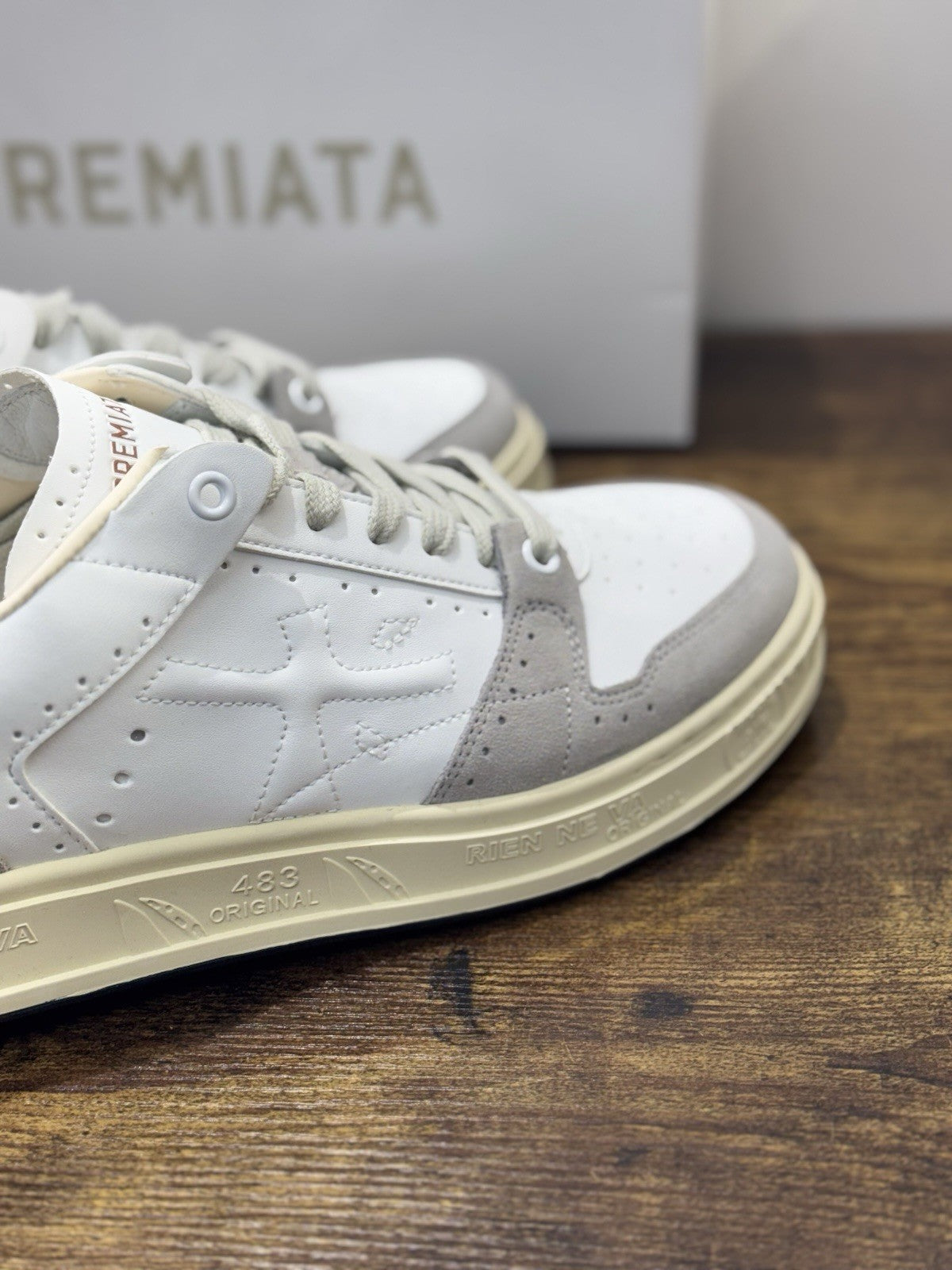 Premiata Quinn  Sneaker Pelle Bianca Casual Premiata Scarpa Uomo 44