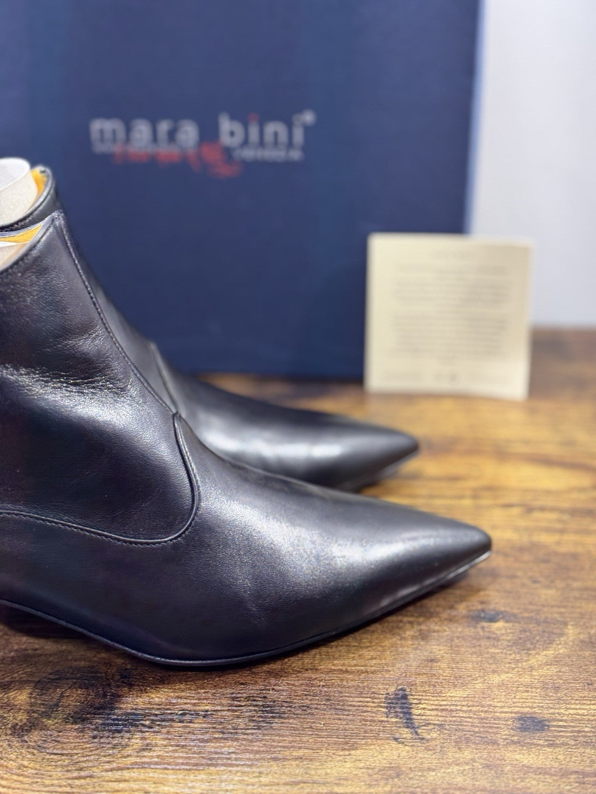 Mara Bini Stivaletto Donna Lavorazione A Sacchetto  Con Tacco Pelle Nera 41
