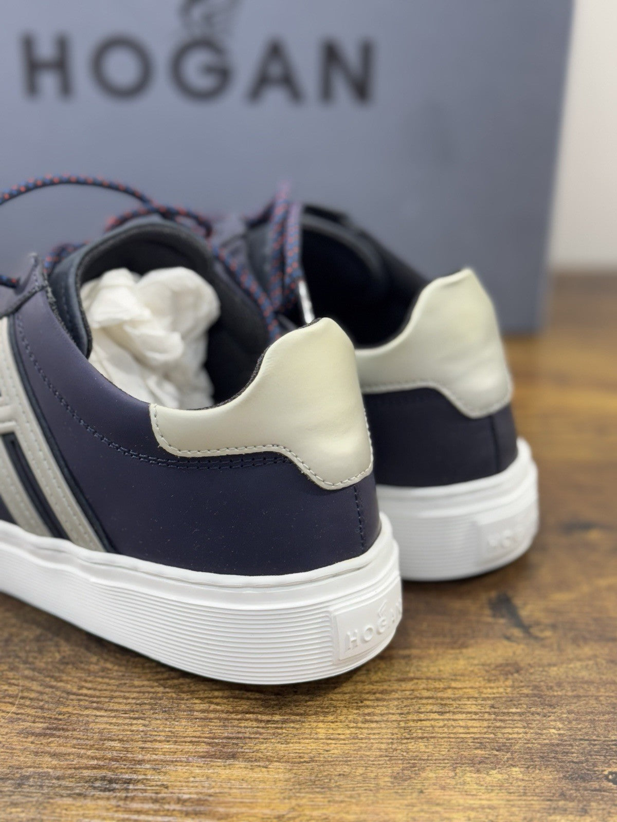 Hogan H365 Sneaker  Pelle Blu Casual Hogan   Uomo 40