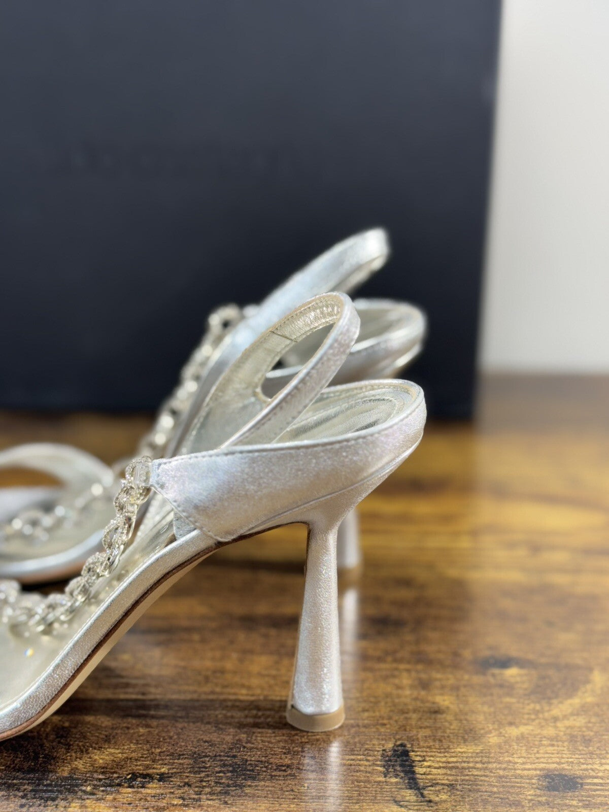 Aldo Castagna Sandalo Donna Rihanna   Pelle Argento    Luxury Woman Sandal 37.5