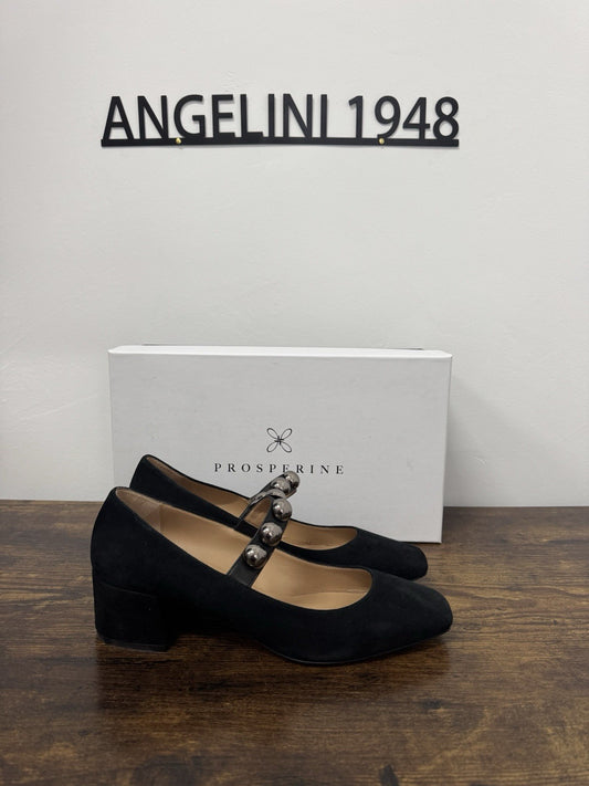 Prosperine Décolleté Suede Nero Con Tacco Scarpa Donna 40