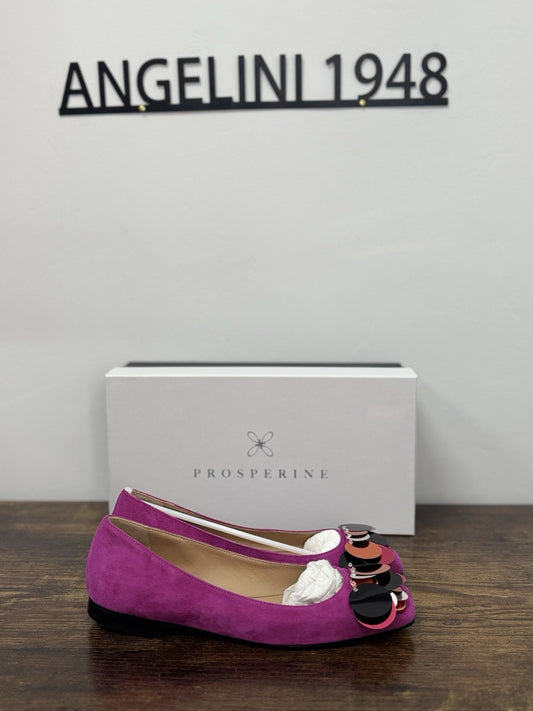 Prosperine Ballerina  Suede Magenta Flat  Scarpa Donna 35