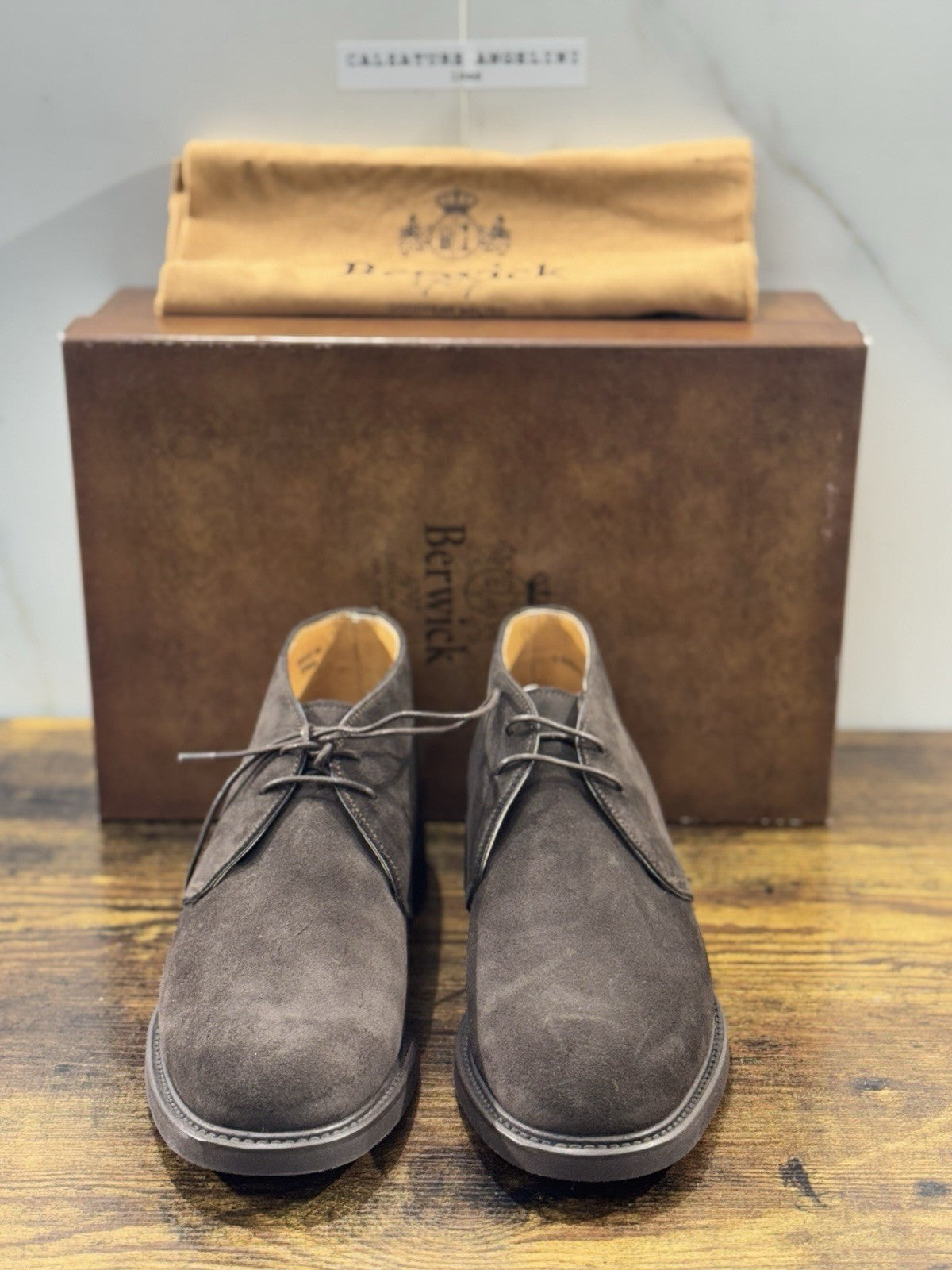 Berwick 1707 Polacchino Testa Moro Suede Fondo Vibram Uomo 42