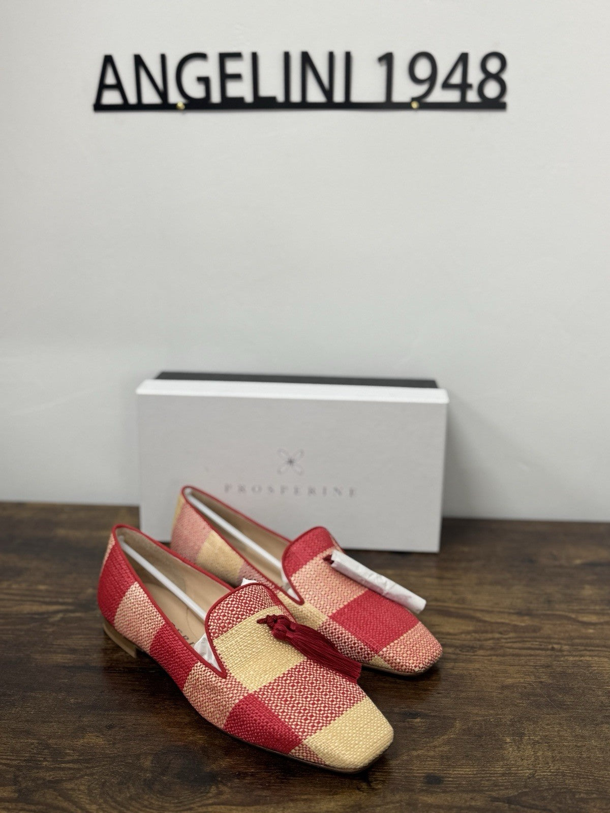 Prosperine Mocassino Nappine  Tessuto Rosso Beige  Casual Donna 38