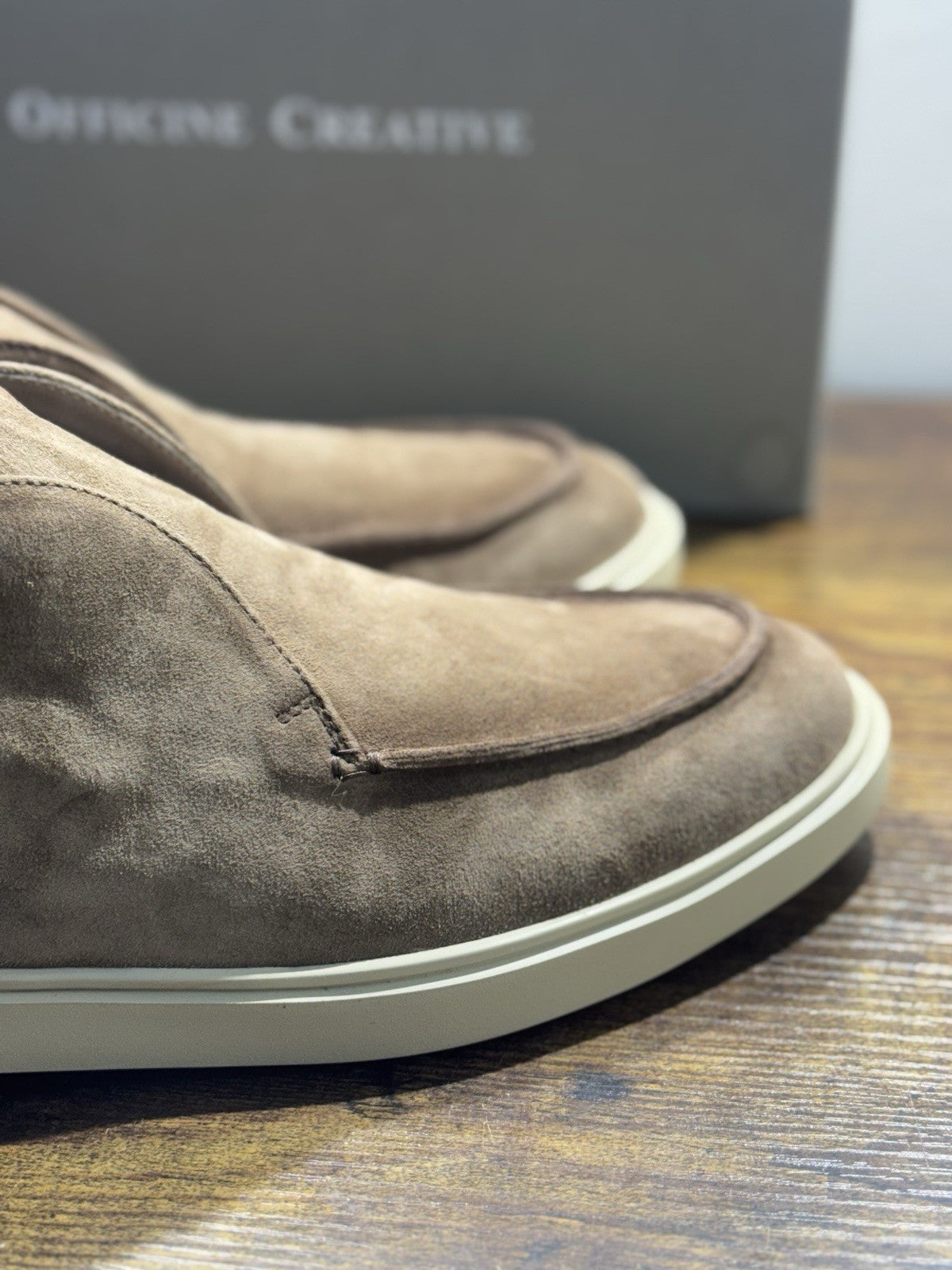 Officine Creative Polacchino Summer Walk Bones Suede Beige Uomo 46