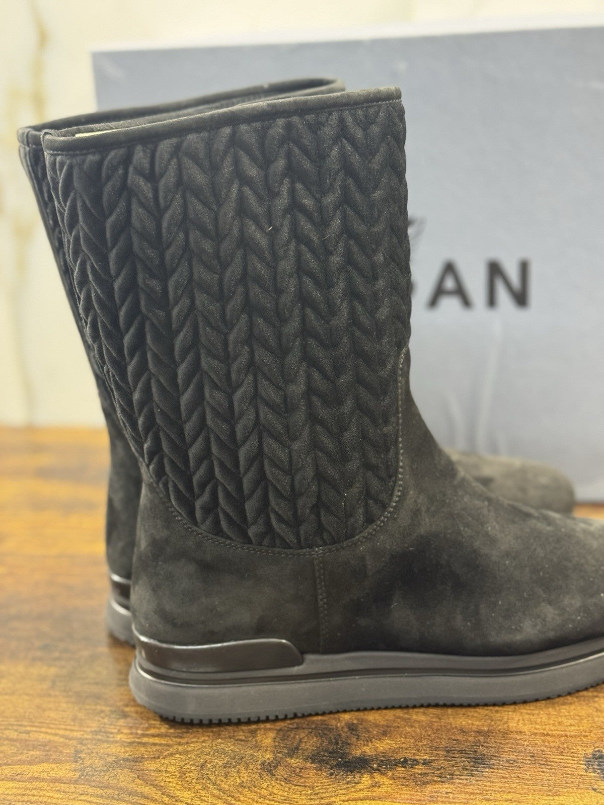 Hogan   Stivaletto  Suede Nero H222 Winter Boot   Casual Hogan Donna 38