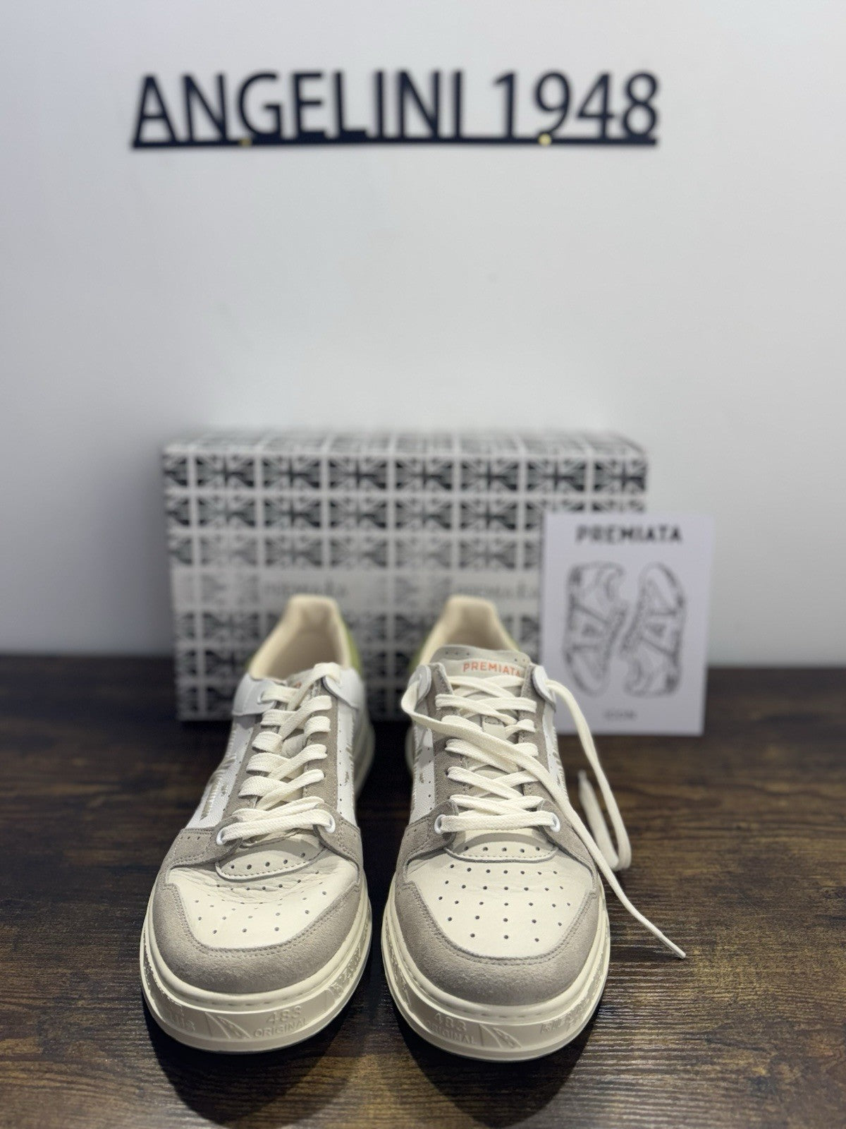 Premiata Quinn     Sneaker Pelle Bianca    Casual Premiata Uomo 45