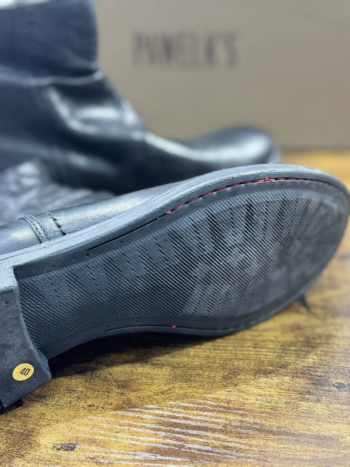 Pawelk’s Chelsea Boot Uomo Pelle Nera Hand  Made In Italy 40