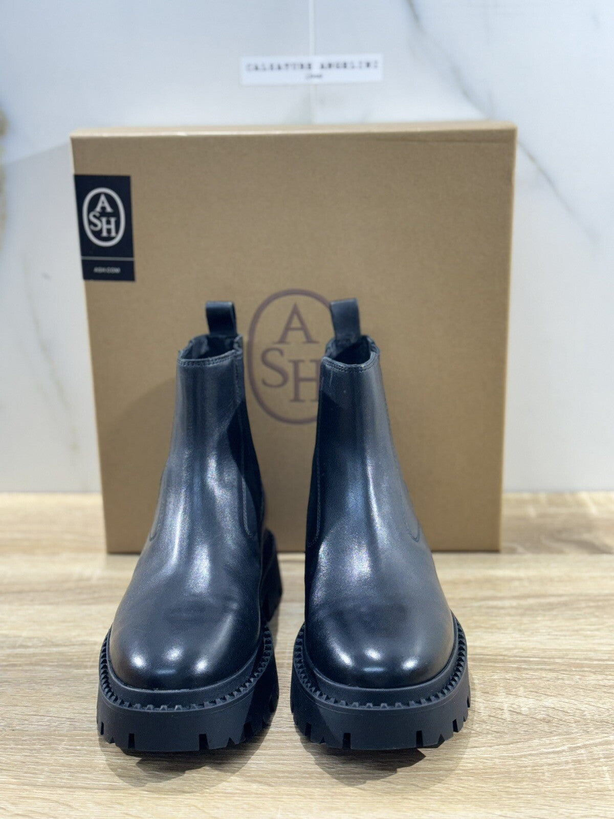Ash Genesis Stud Combat Boot Donna Pelle Nero Casual Boot Ash 40