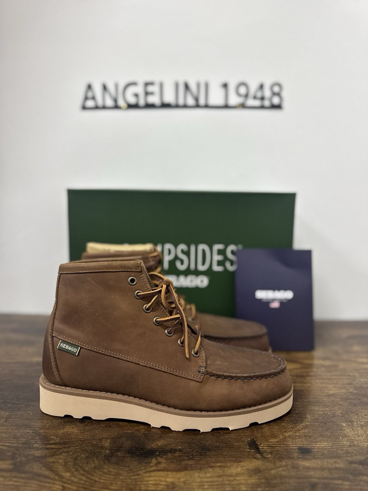 Sebago Tala Mid Pelle Brown Tan Boot Casual Sebago Uomo 42