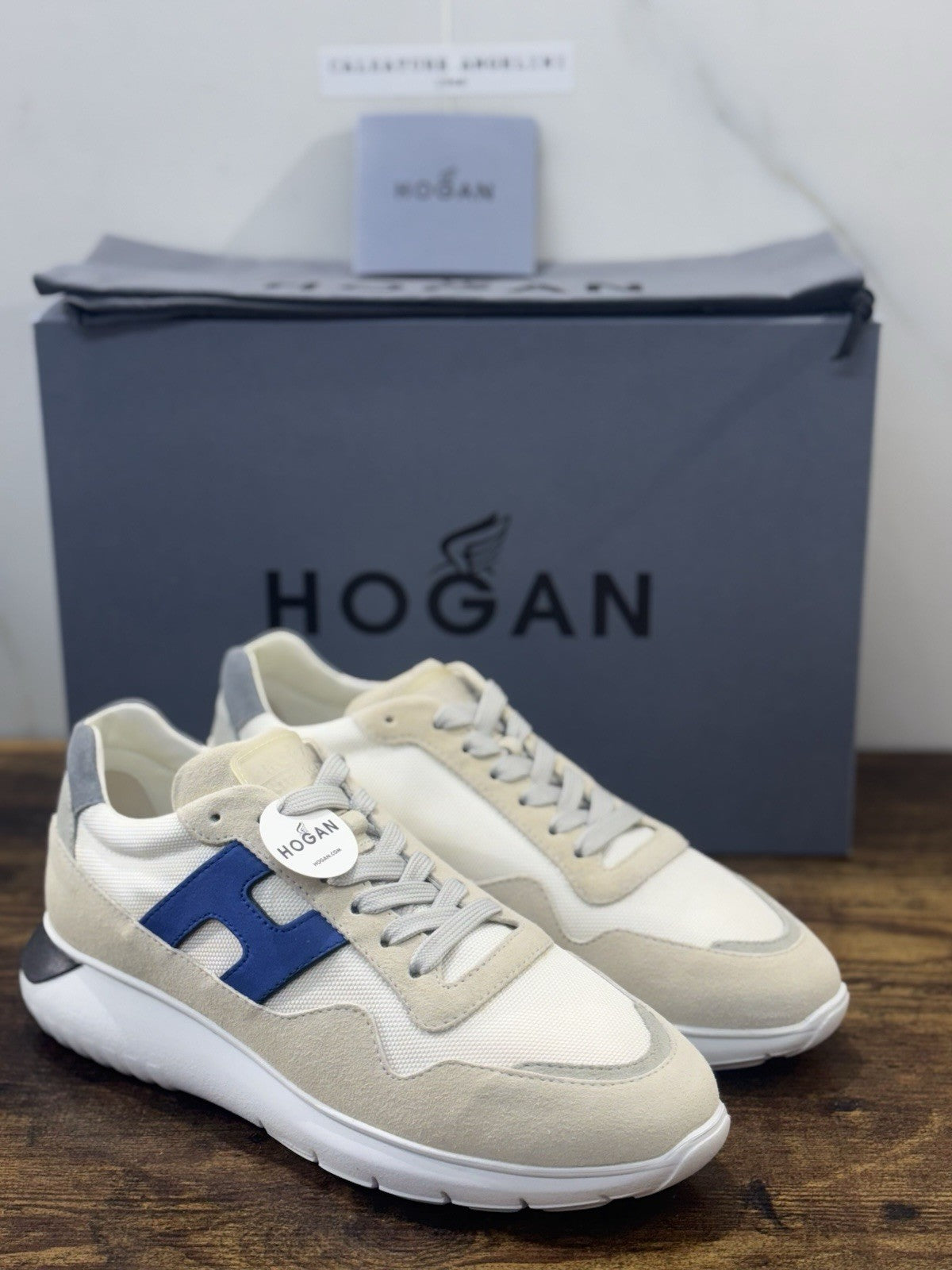 Hogan Interactive 3 Pelle Suede Ghiaccio Casual Hogan Uomo 41.5