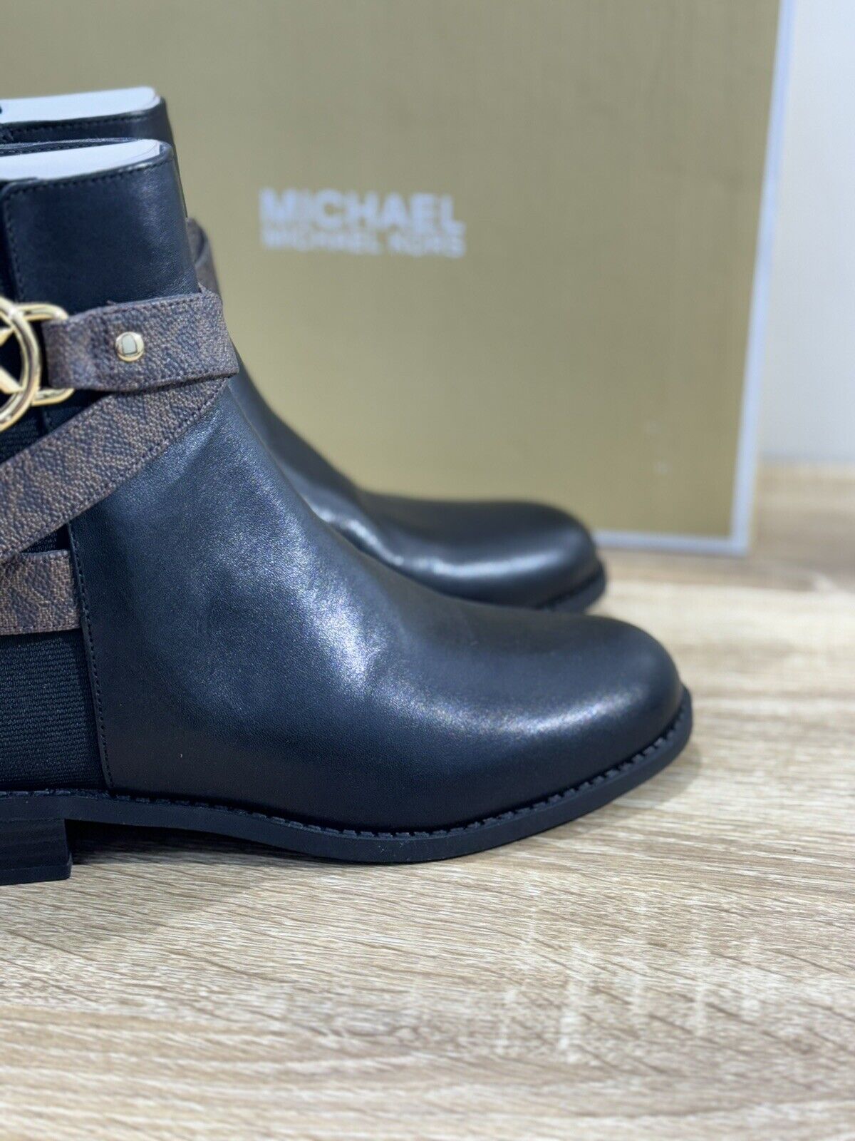 Michael  Kors Rory  Flat  Bootie Nera  Chelsea Boot  Extra Light Pelle Nero 36