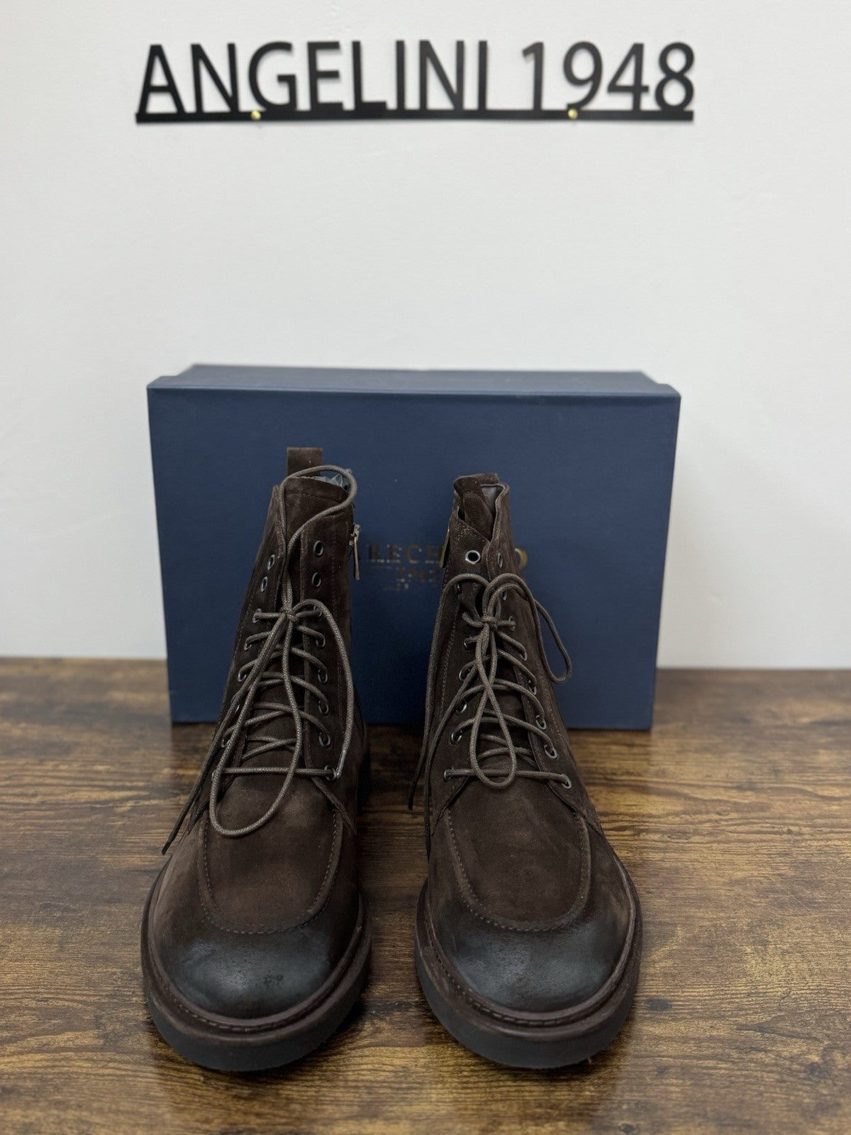 Marechiaro 1962  Boot Suede  Pelle Marrone Made In Italy Extra light Uomo 43