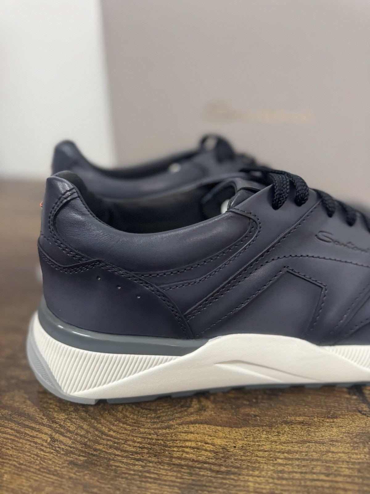 Santoni Innova Sneaker Pelle Blu     Casual Luxury Santoni Scarpa Uomo 43