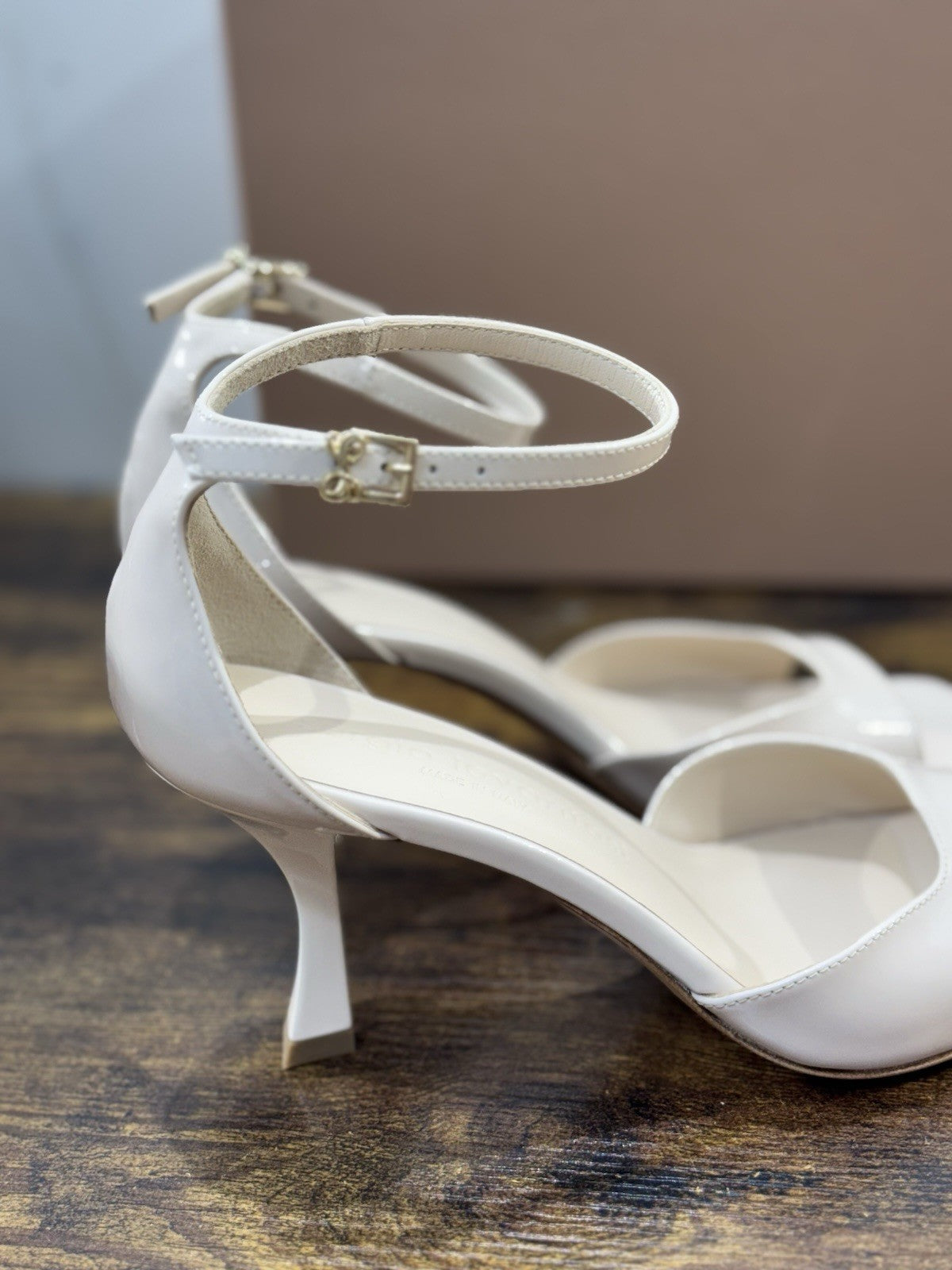 Sergio Levantesi Sandalo  Donna Iris Pelle Stone  Luxury Woman Sandal 38
