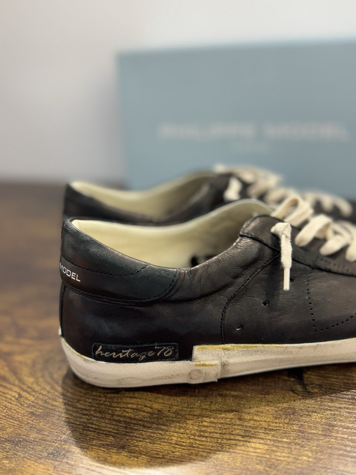 Philippe Model Paris Low Pelle Nera Casual Sneaker Uomo 45