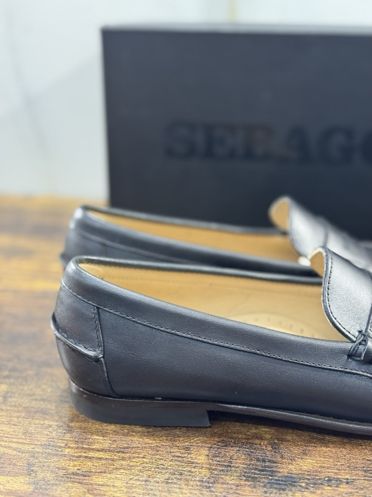 Sebago Mocassino Danielle Pelle Nero Fondo Cuoio Icon Sebago Loafer Donna 40