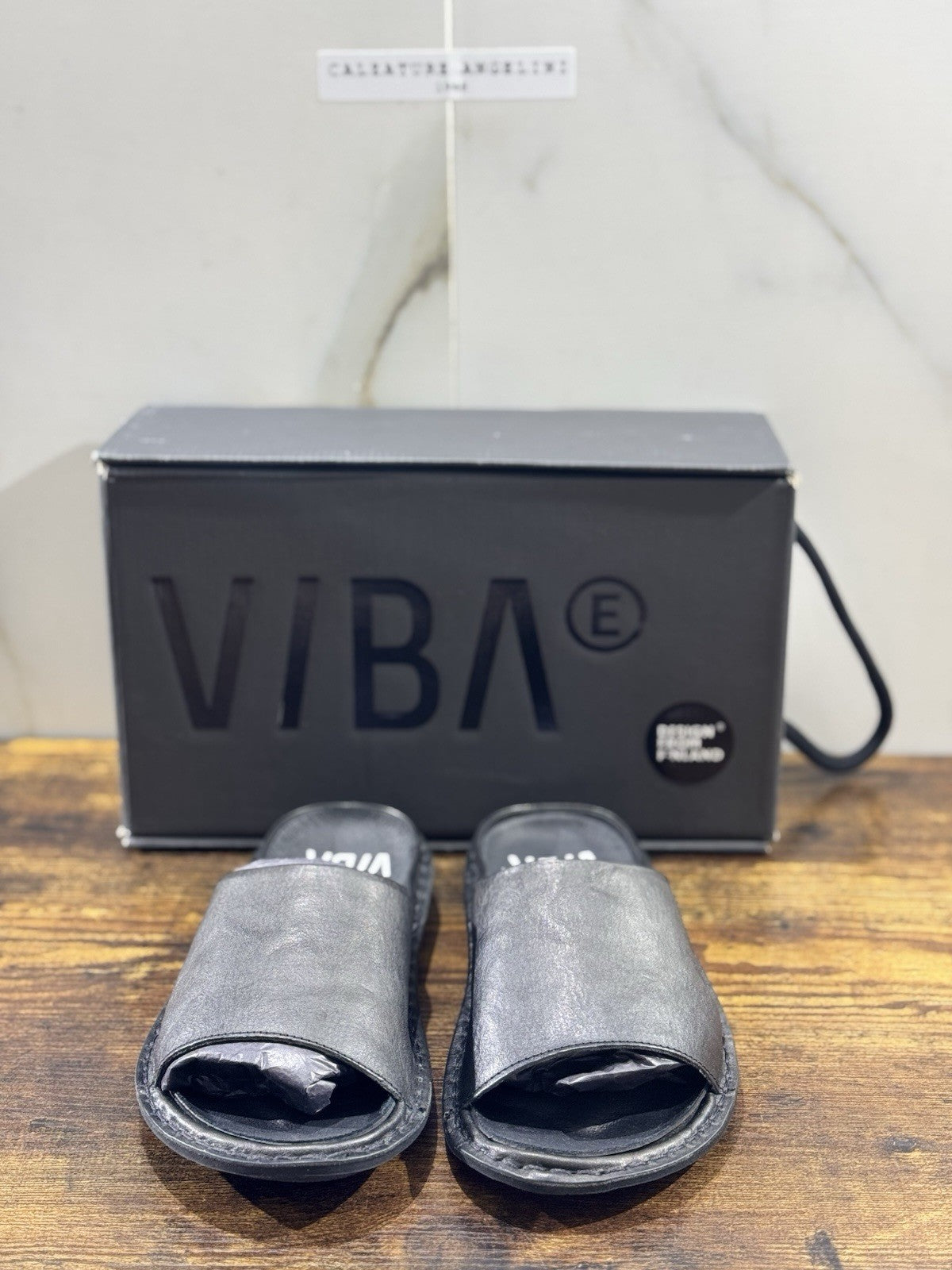 Vibae Saint Tropez Sandalo Pelle Nera  Uomo 47