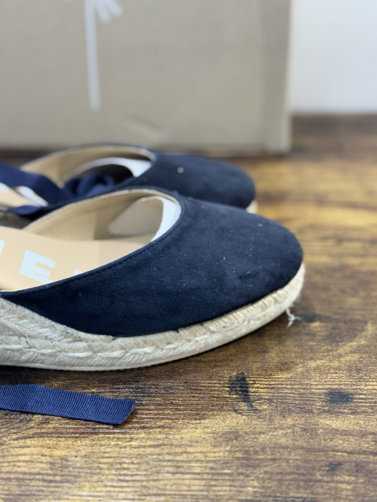 Manebi Espadrilles Suede Blu Zeppa Casual Manebi Shoes Donna 39