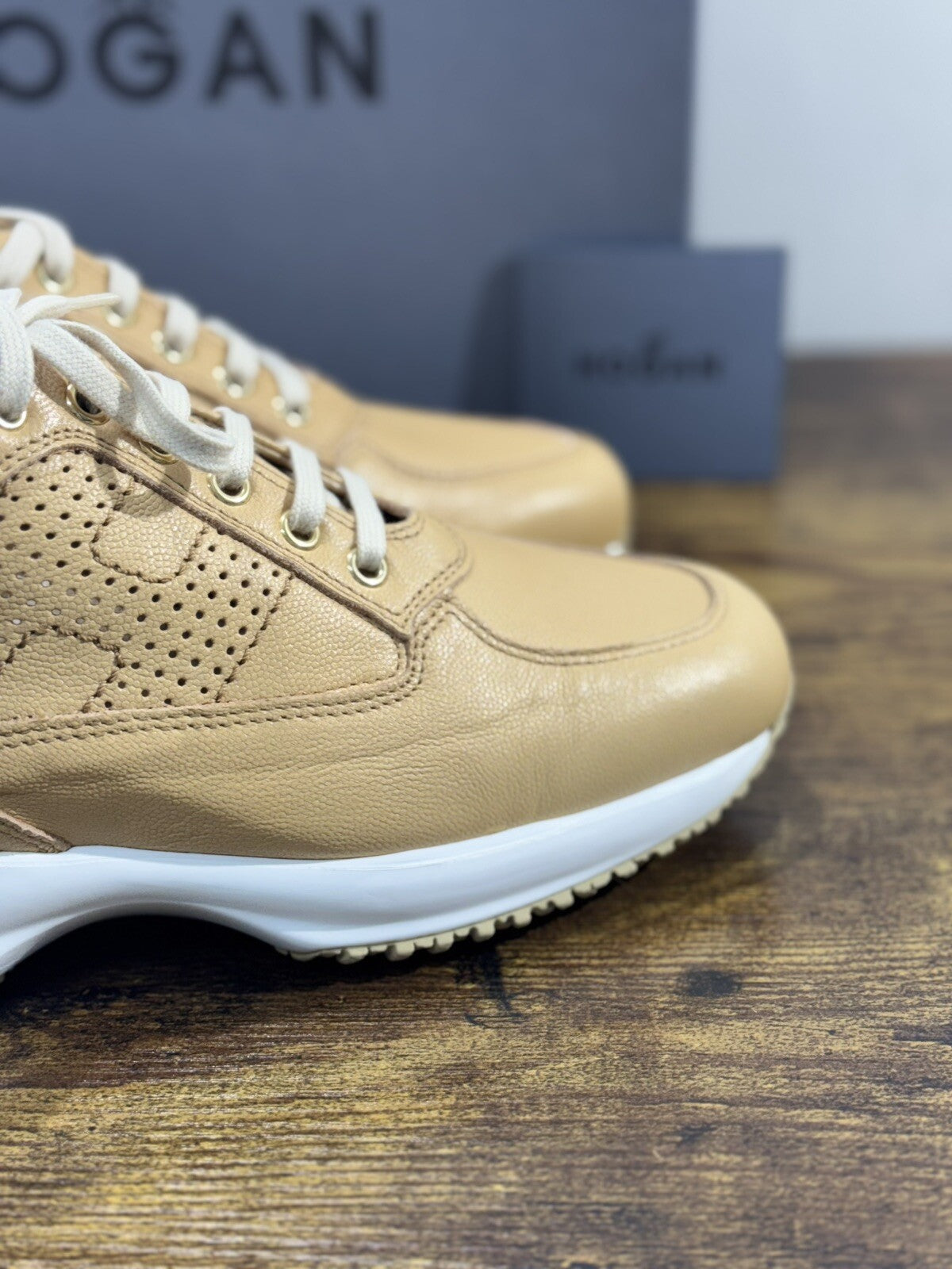 Hogan Interactive Donna Sneaker  H Forata   Pelle Deserto   Luxury Hogan 37