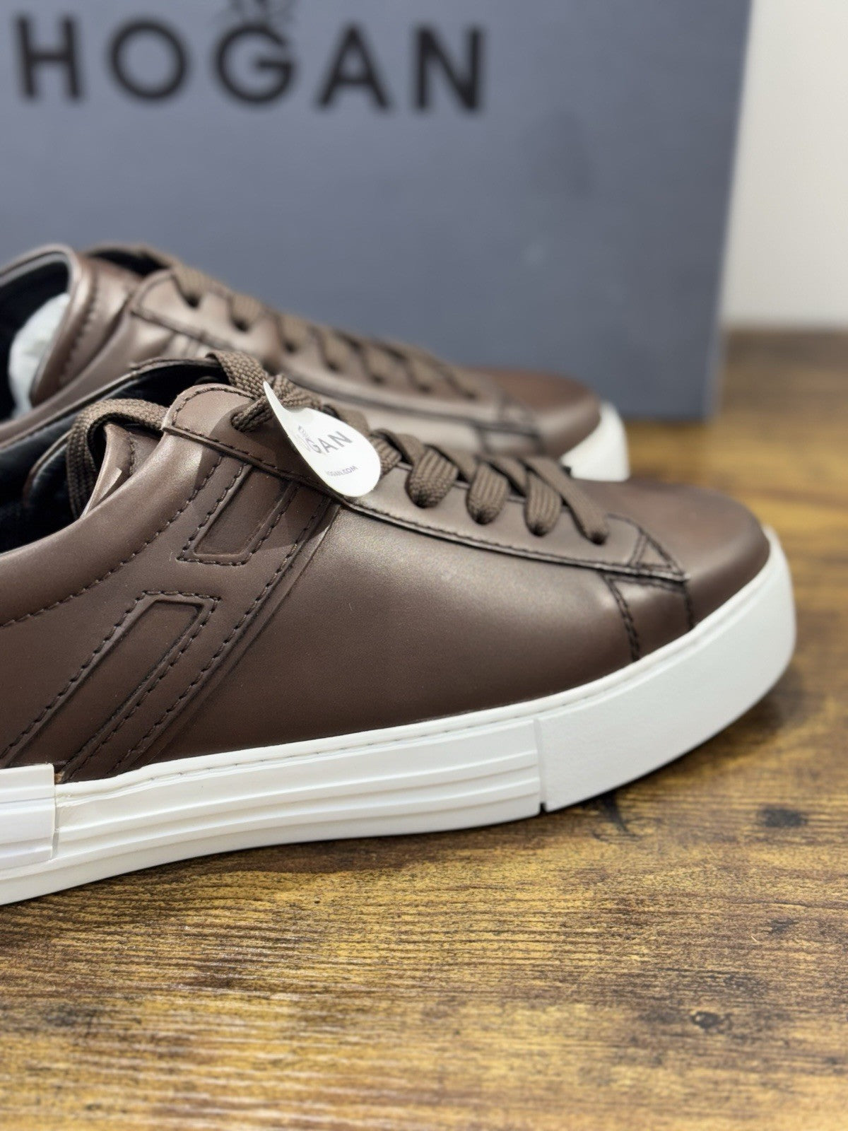 Hogan Rebel  Sneaker  Pelle Corteccia   Memory Foam   Casual Hogan   Uomo 44