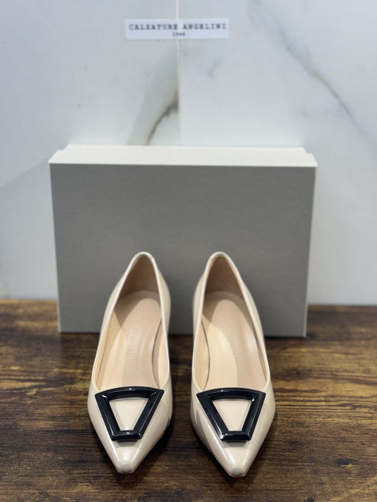 Sergio Levantesi Décolleté Pelle Ecru  Luxury Made In Italy Donna 41
