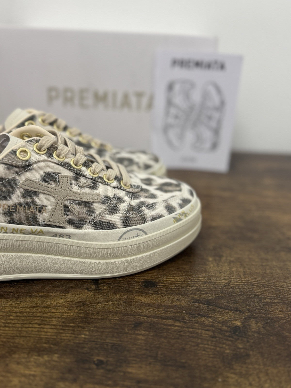Premiata Micol  Sneaker Pelle Tessuto Leopard    Casual Premiata Donna 36