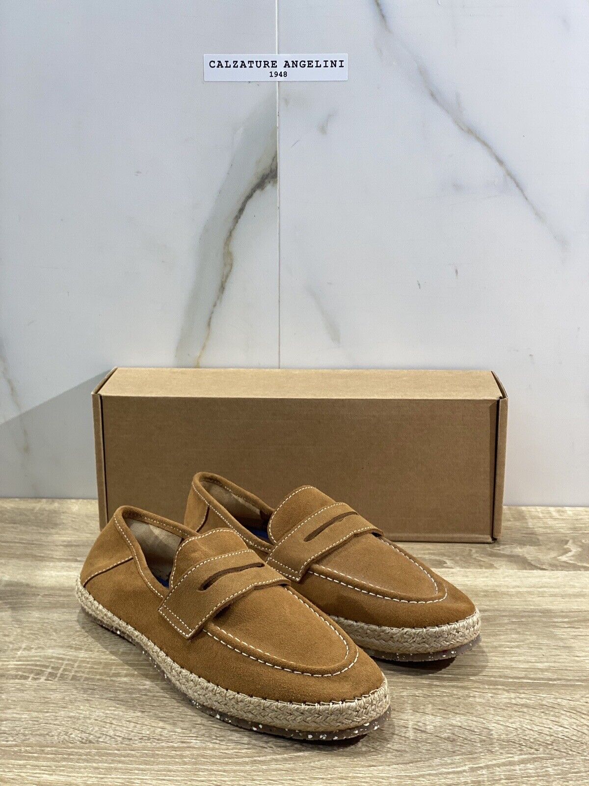 Brimarts Espadrilles Uomo Suede Rhum Casual Loafers 40