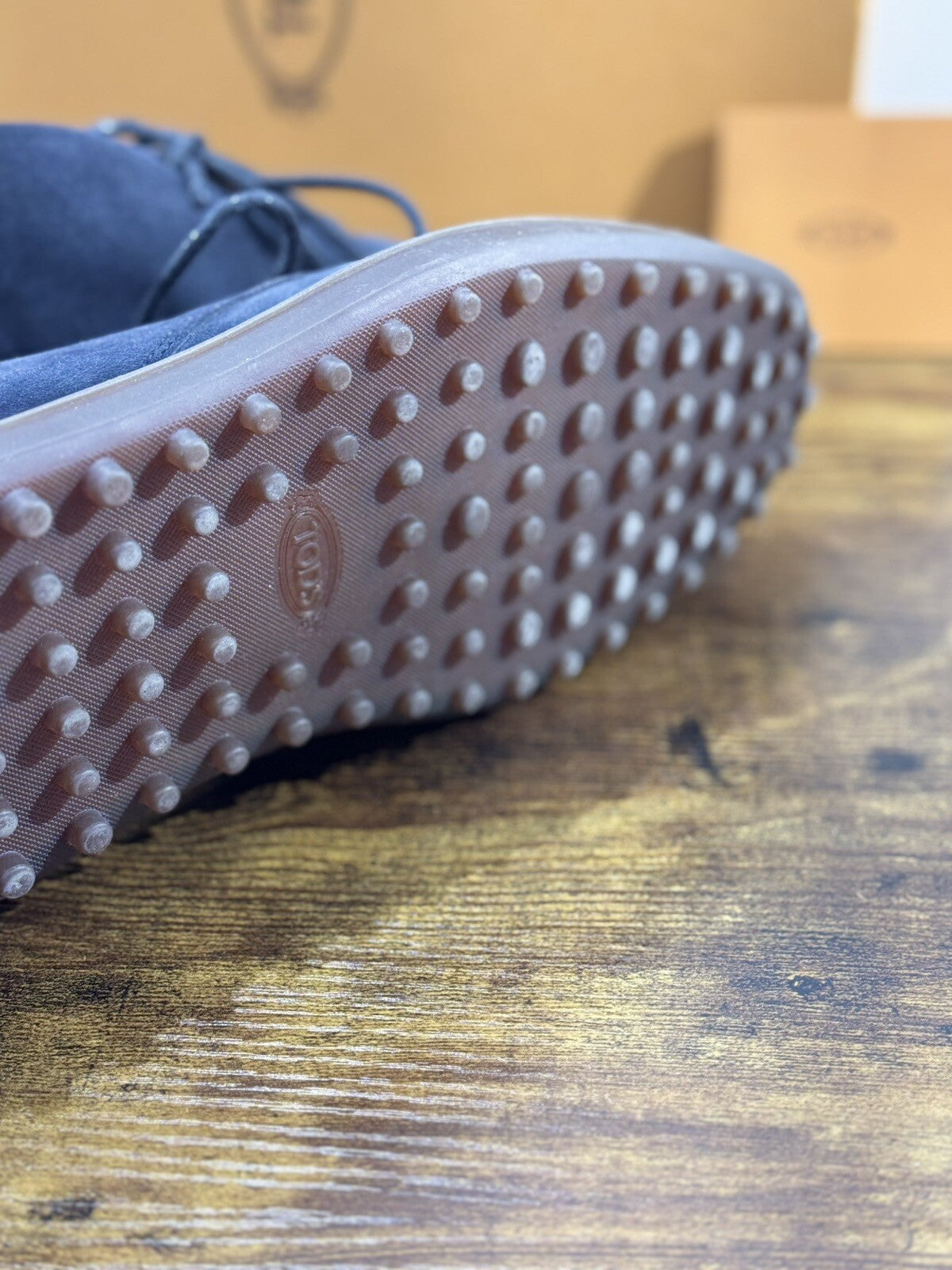 Tod’s Polacchino Uomo Icon Sport Casual Luxury Tod’s Men Shoe Suede Blu 41.5