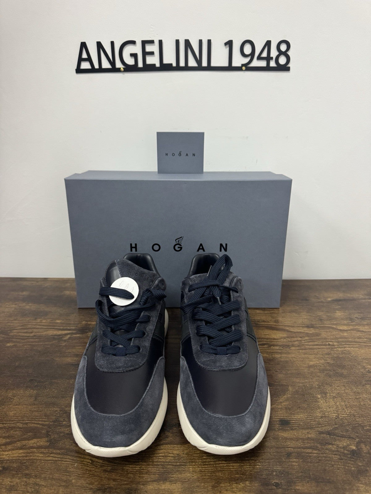 Hogan H709 sneaker Pelle Blu   memory foam Luxury HoganShoes Uomo 43