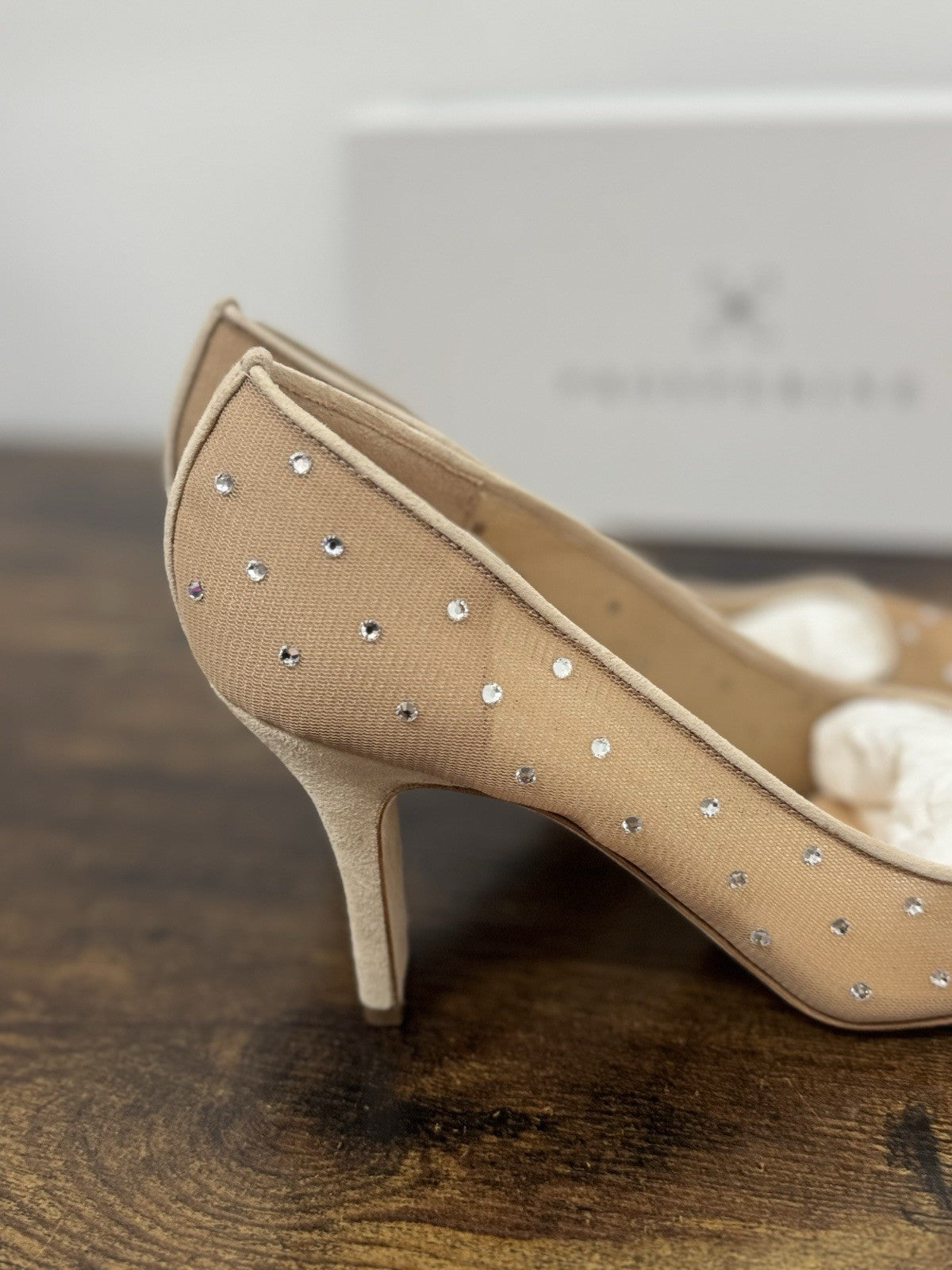 Prosperine Décolleté Rete Tulle Nude Beige       Scarpa Donna 38