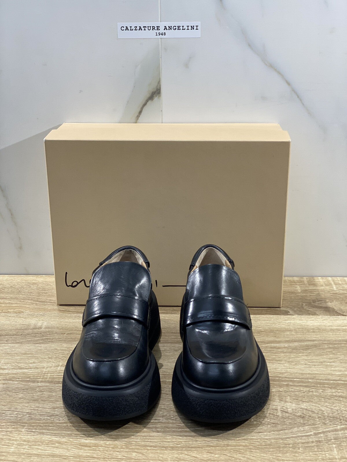 Lorena Paggi Mocassino donna pelle nero luxury super soft leather 38