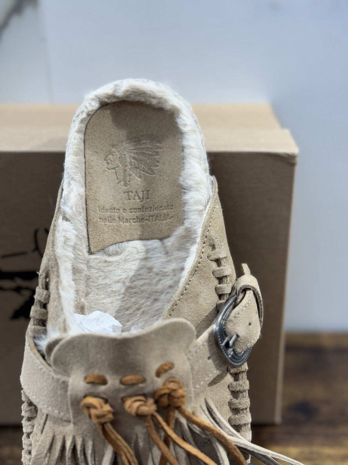 Taji Sabot Donna Suede Beige Fur Icon Sabot Donna 36