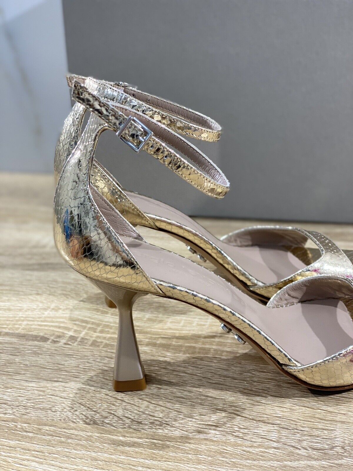 Sergio Levantesi Sandalo Donna Iris Pelle Platino Luxury Woman Sandal 36