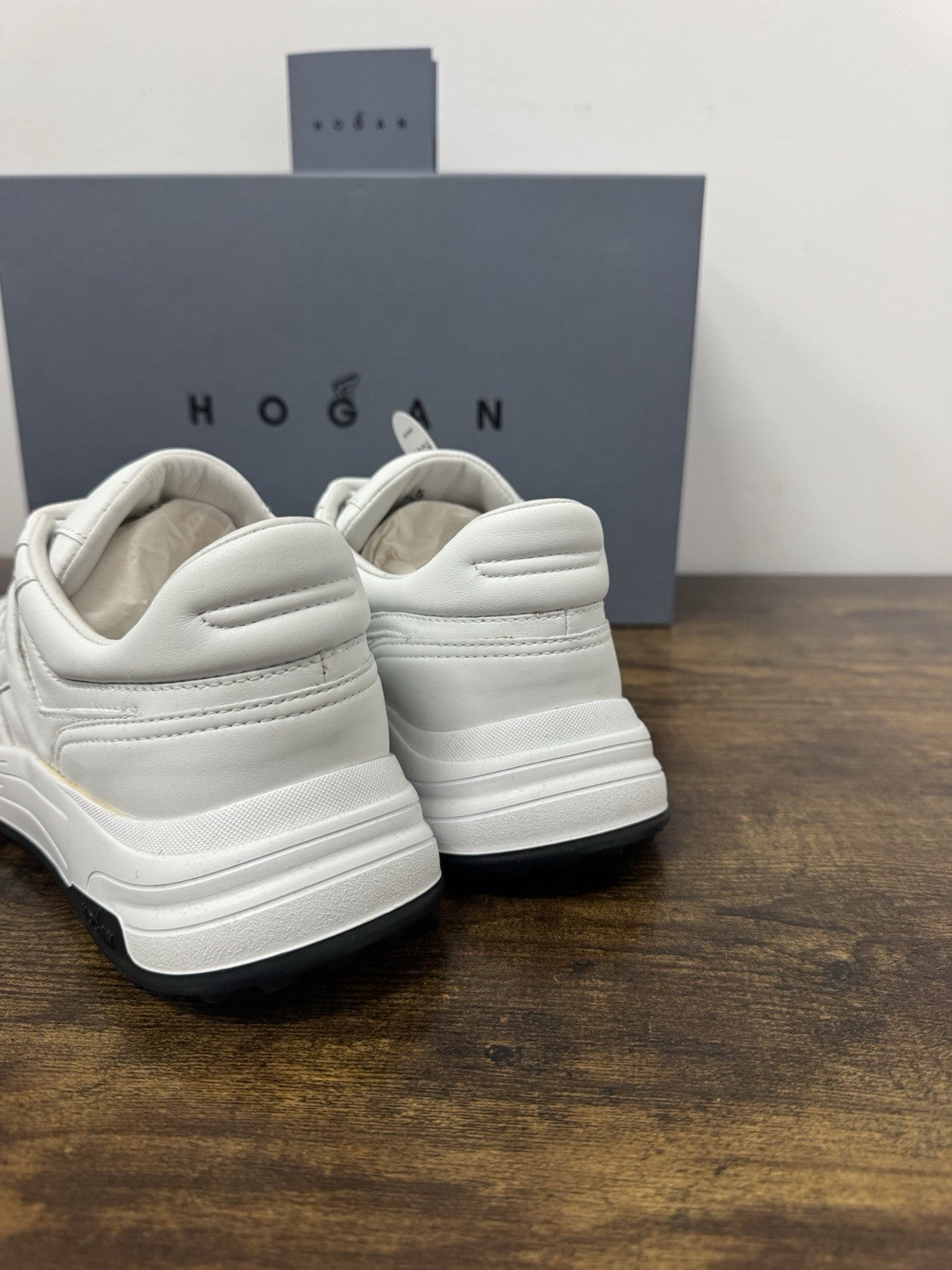 Hogan Hyperlight  sneaker Pelle Bianca memory foam Luxury HoganShoes Uomo 39