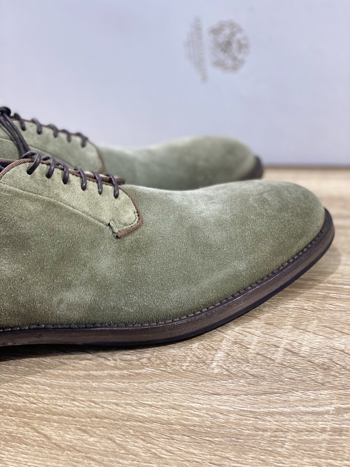 Alberto Fasciani Derby uomo softy suede Verde Bosco luxury men Shoes 41