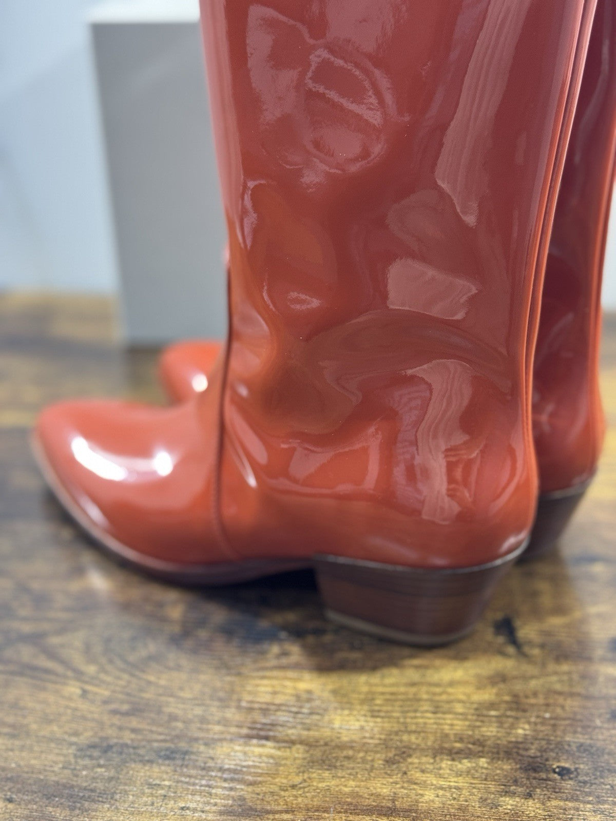 Sergio Levantesi Stivale   Pelle Rust  Texano    Luxury Made In Italy Donna 41