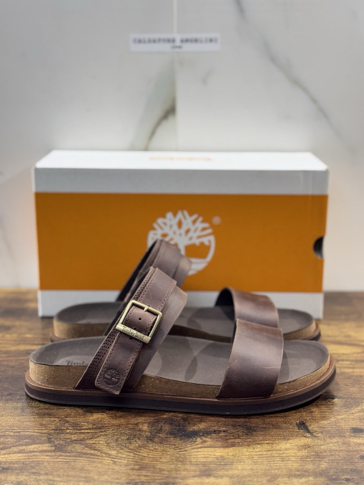 Timberland Sandalo Uomo Amalfi Blackstrap Sandalo Pelle Marrone 45