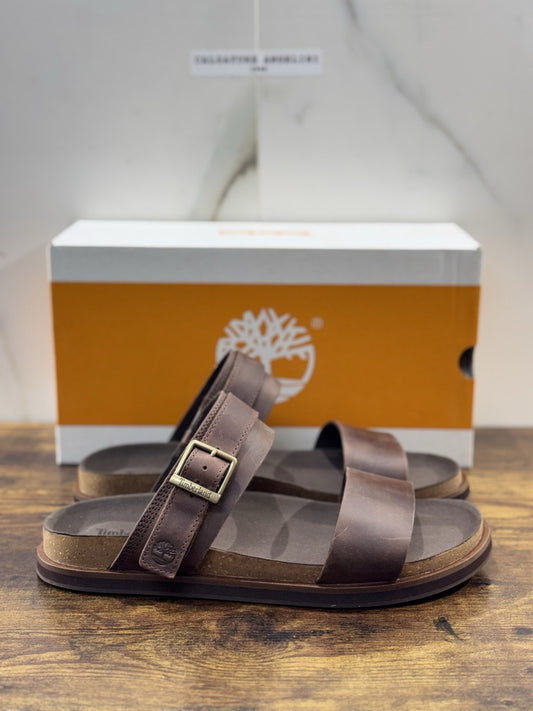 Timberland Sandalo Uomo Amalfi Blackstrap Sandalo Pelle Marrone 45