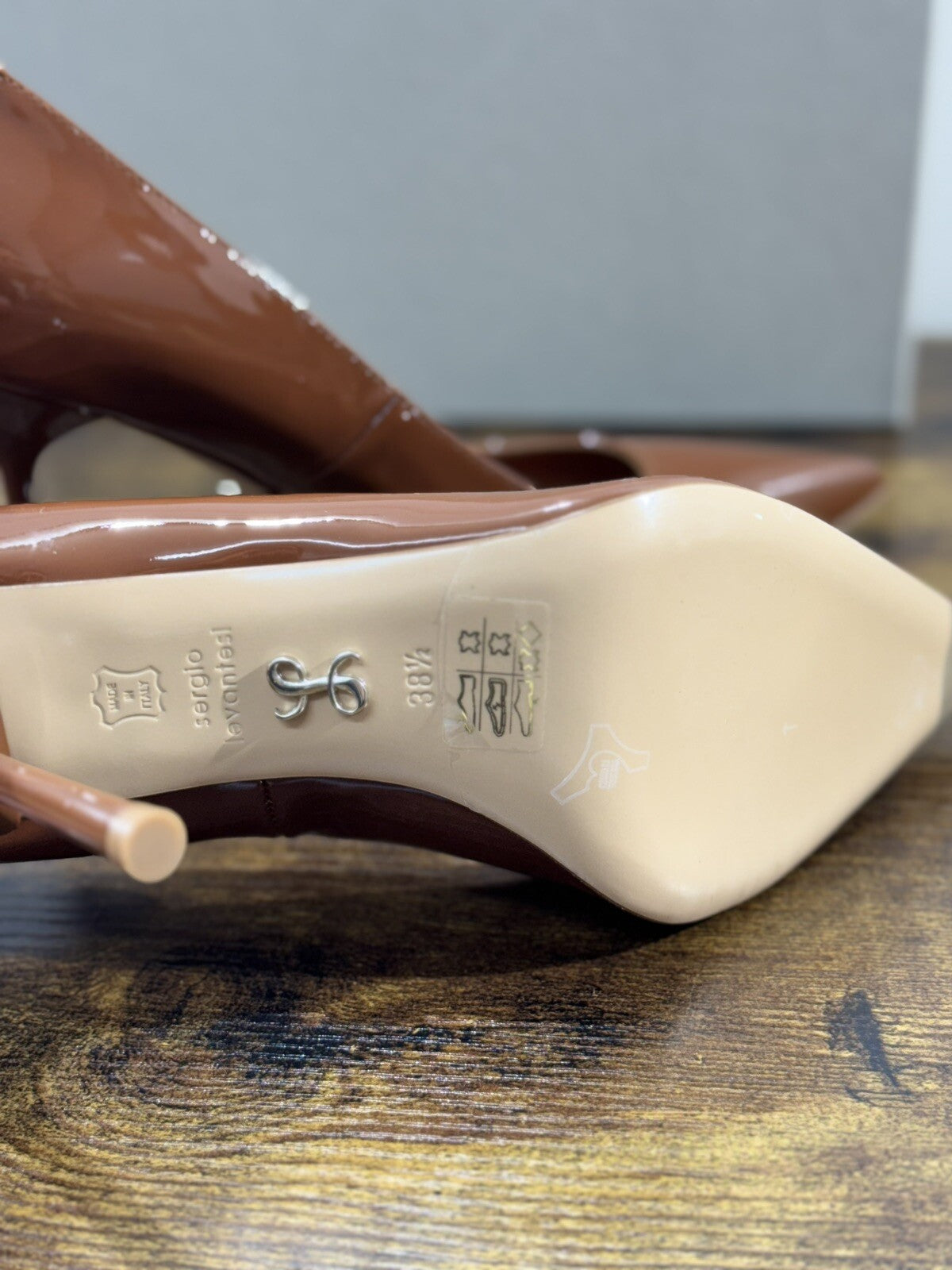 Sergio Levantesi Decollete’ donna Musa Pelle Avana   made in italy luxury 38.5