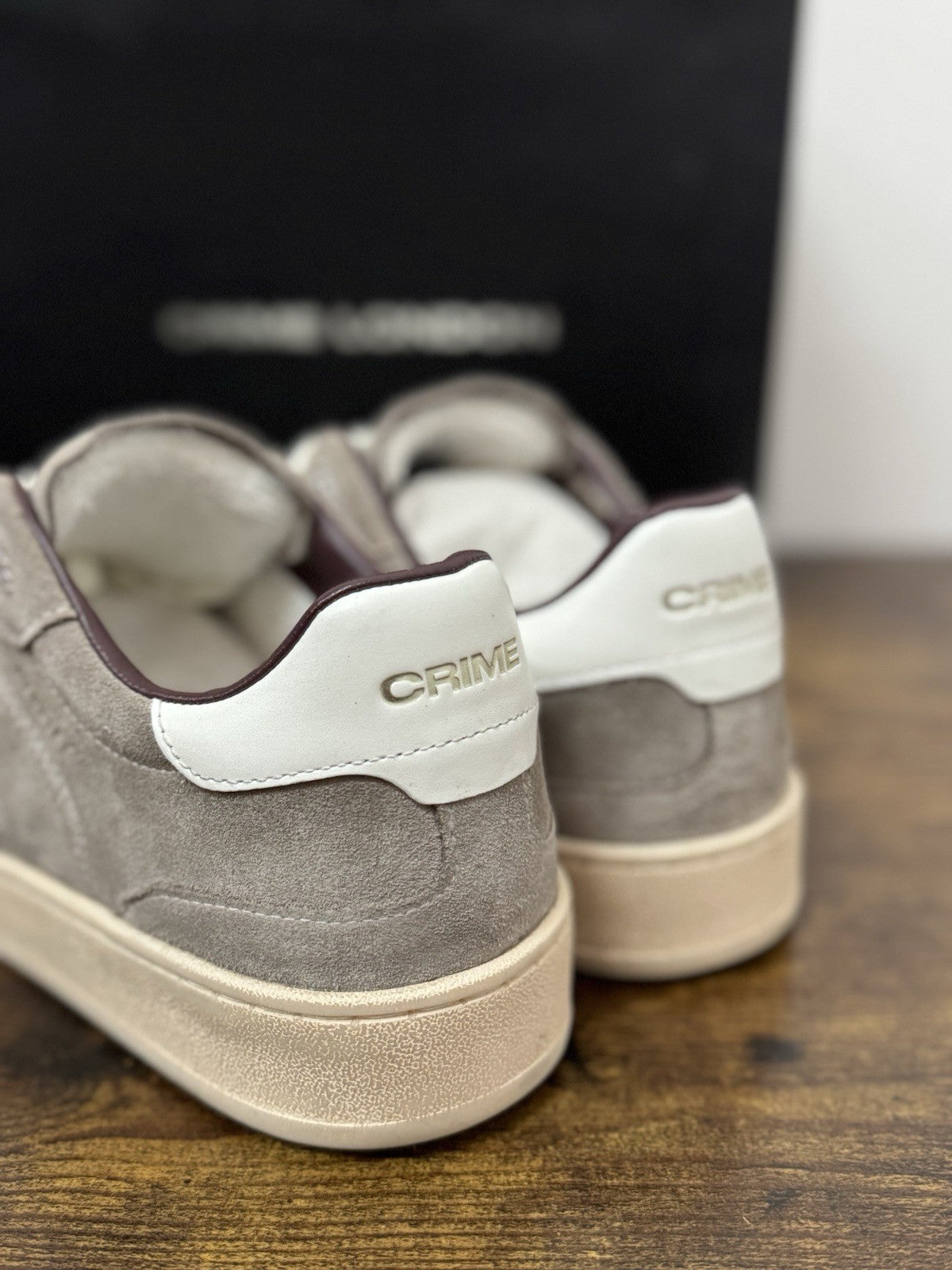 Crime London Sneaker Wembley Suede Grey Casual Uomo 42