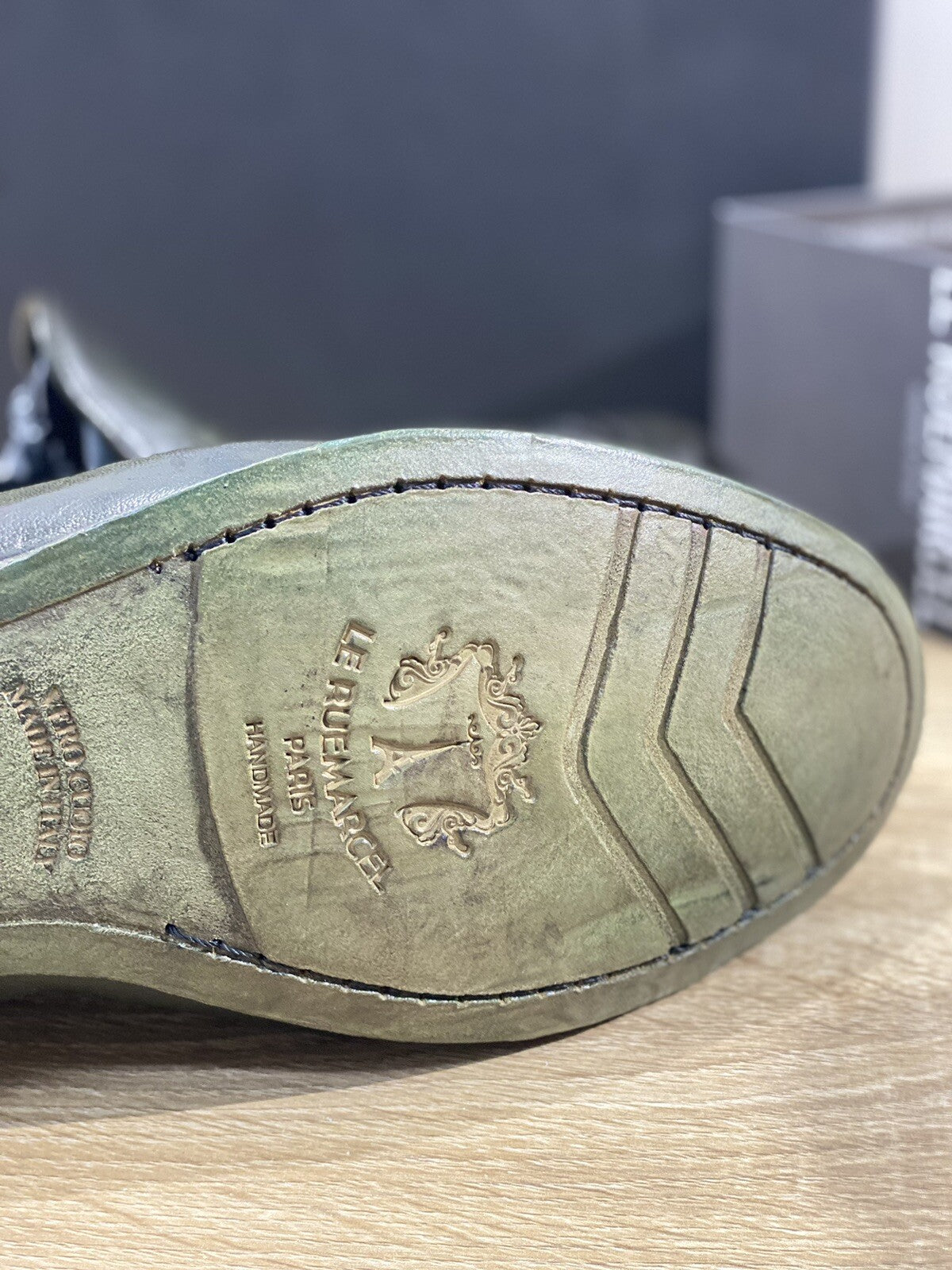 Le Rue Marcel Mocassino Uomo In Pelle Verdone Fully Made In Italy 44