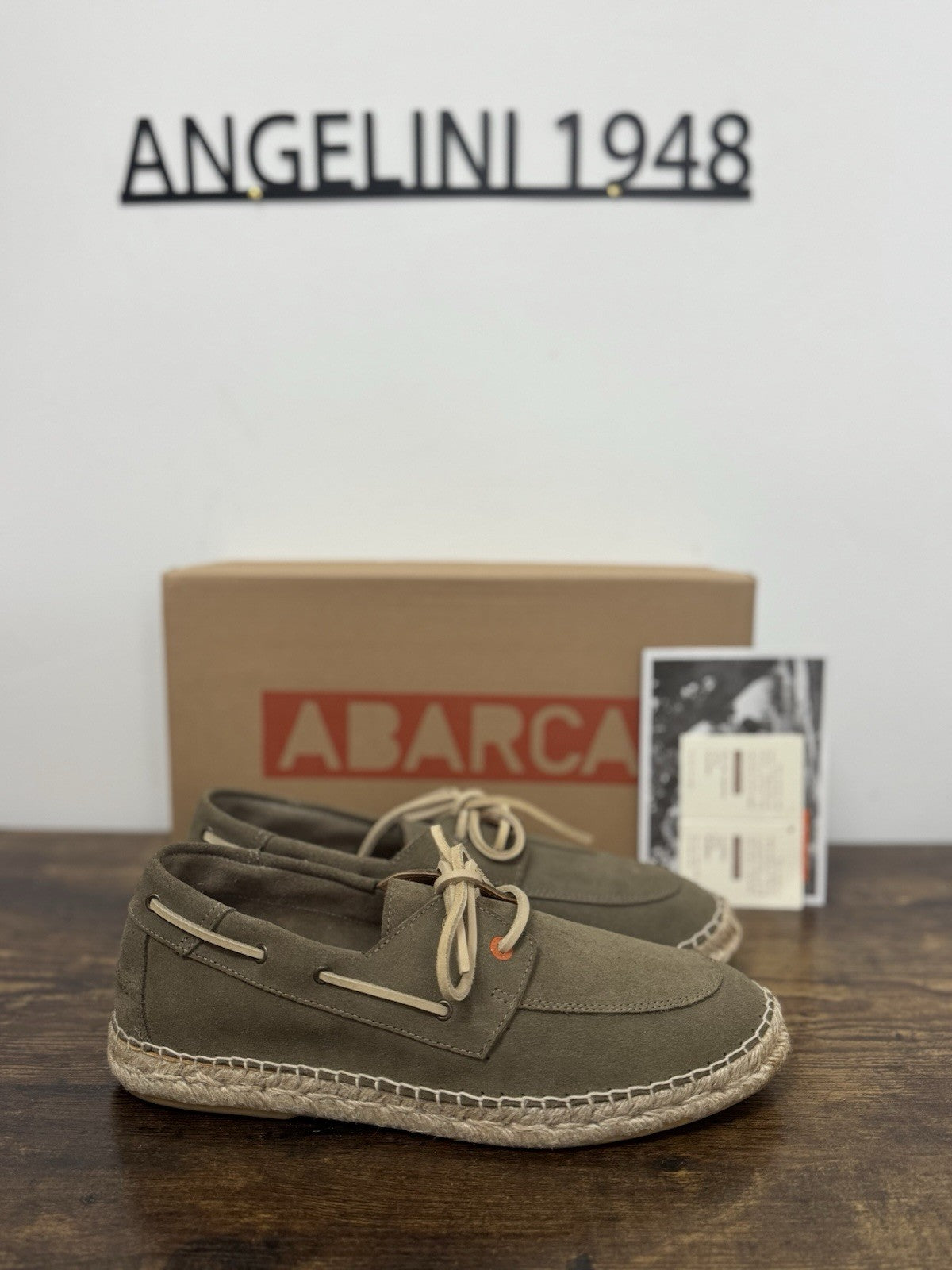 Abarca Espadrilles Suede Kaki Mocassino Casual Uomo 42