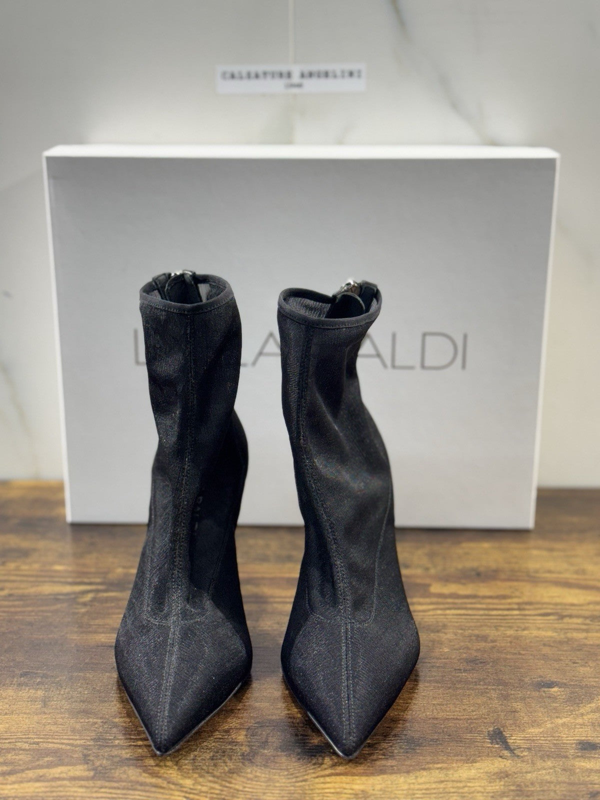 Lella Baldi Stivaletto LT074 Rete Nero  Luxury Woman Boot Made In Italy 37