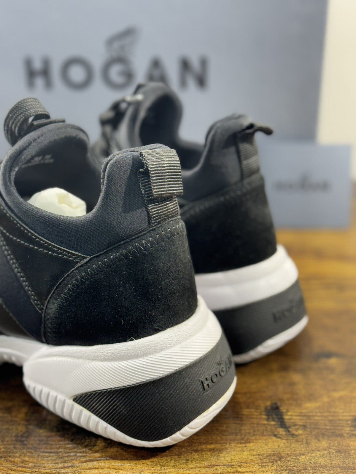 Hogan Interaction Slip On sneaker Donna  extra light  Nero  pelle 36.5